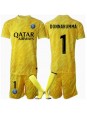 Paris Saint-Germain Gianluigi Donnarumma #1 Torwart Ausweichtrikot für Kinder 2024-25 Kurzarm (+ Kurze Hosen)